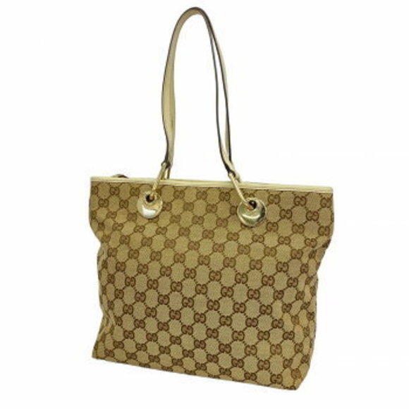 Gucci GG Canvas Tote Bag Brown - Picture 1 of 9